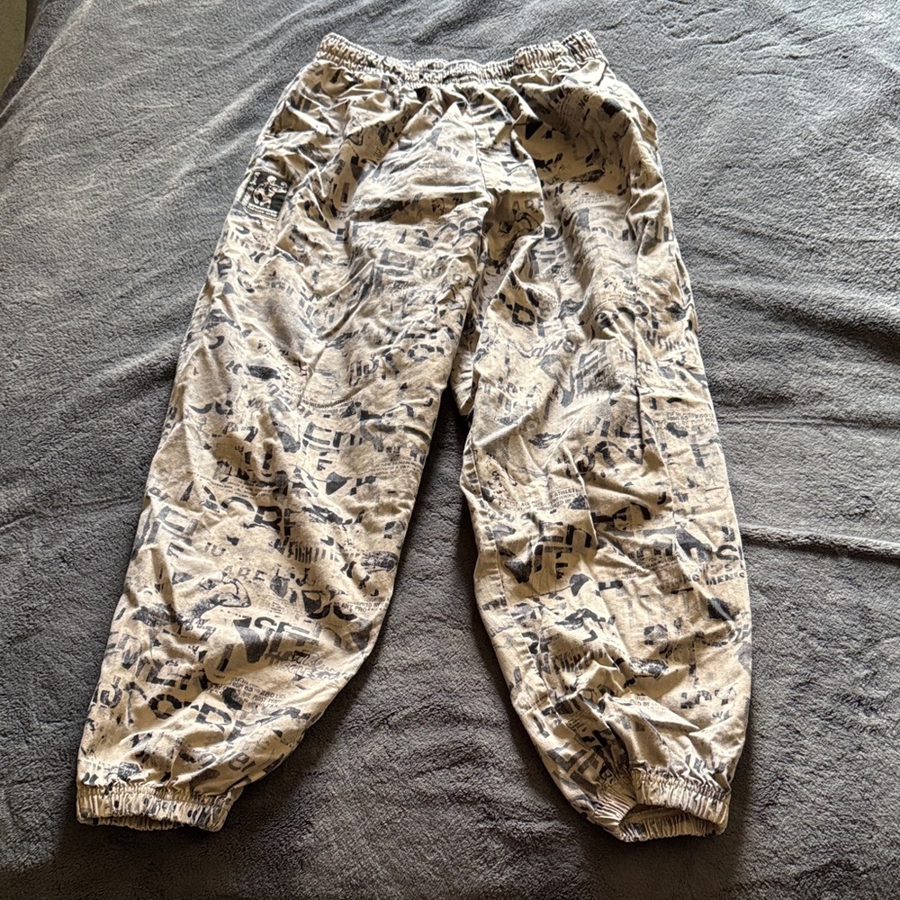 Gymshark Beige Graphic Print Jogger Pants
